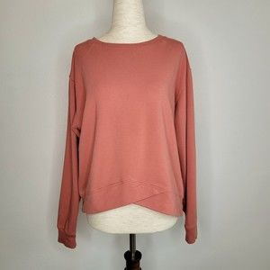 Zella Salmon Pink Womens Size Large Uplifted Sweatshirt